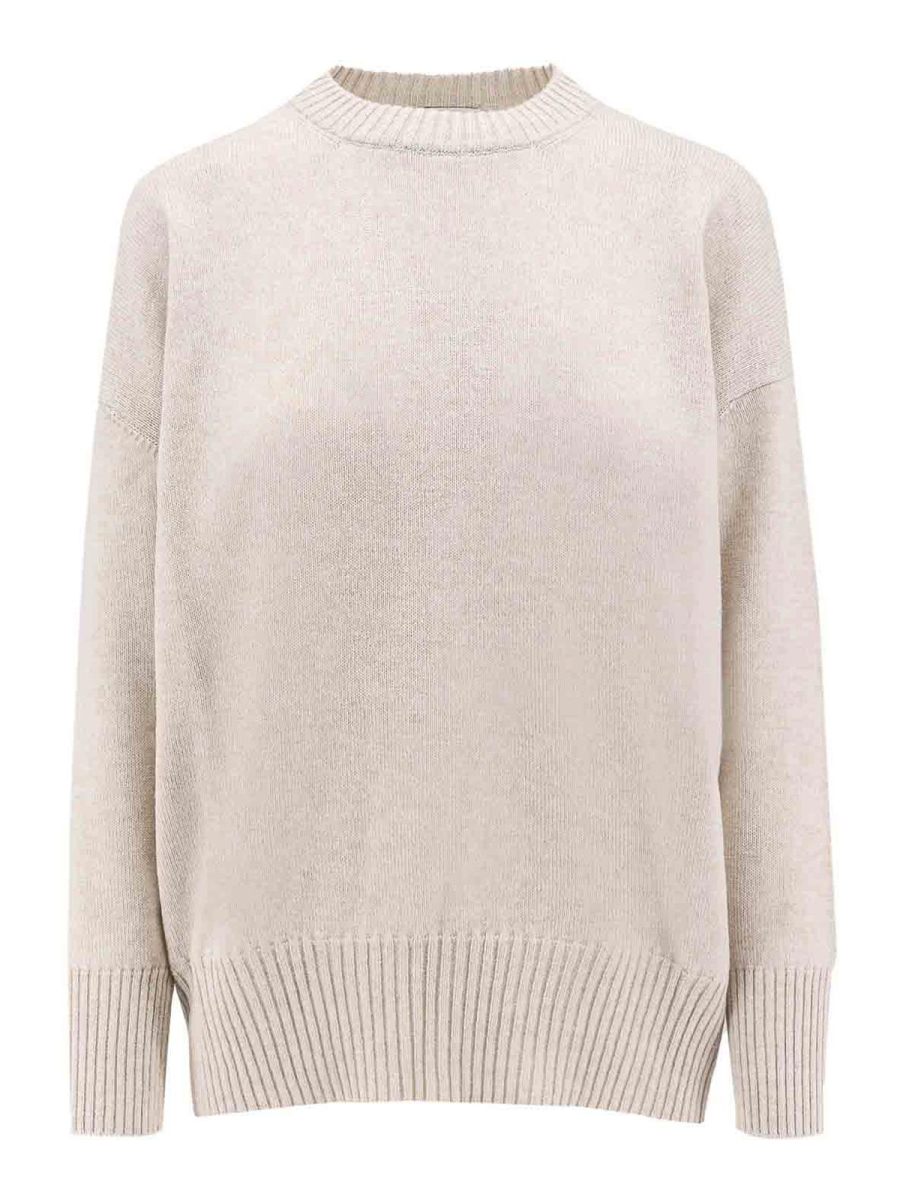 Brunello Cucinelli Pull Col Rond - Beige