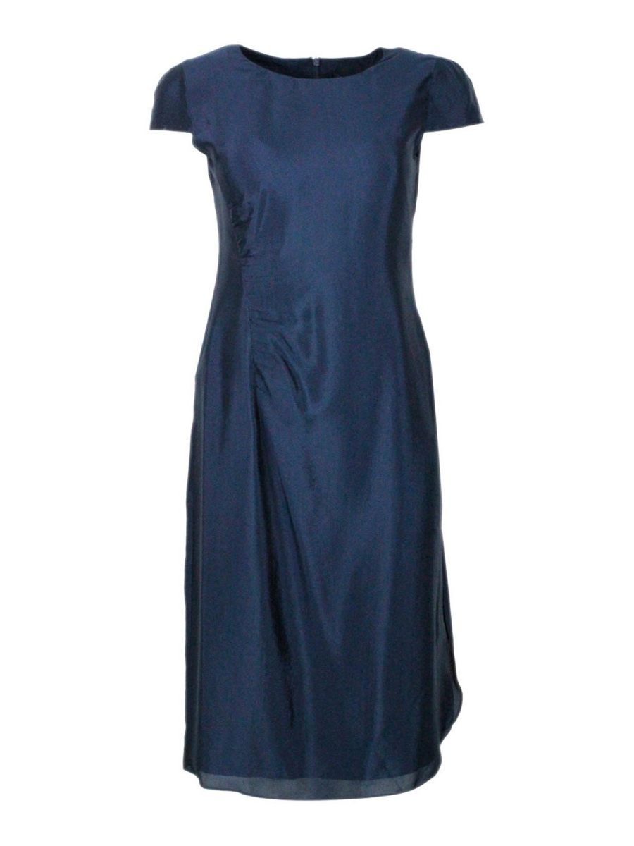 Armani Exchange Robe Au Genou - Bleu