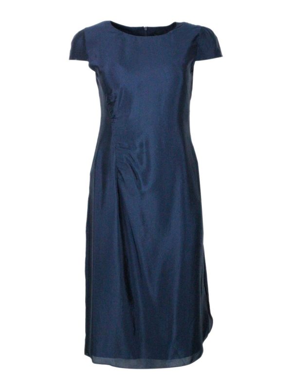 Armani Exchange Robe Au Genou - Bleu