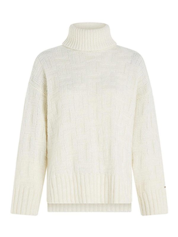 Tommy Hilfiger Pull Col Roulé - Blanc
