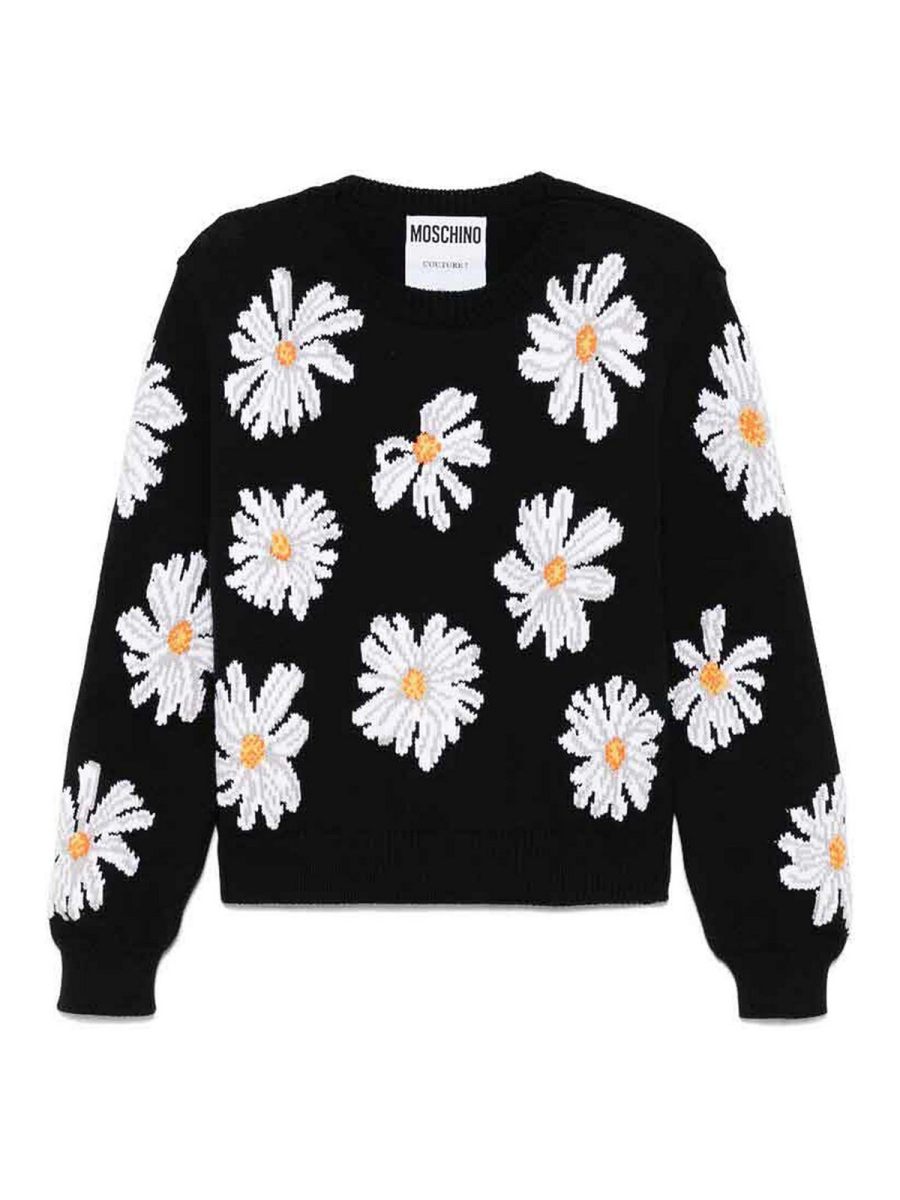 Moschino Pull Col Rond - Noir