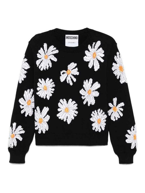 Moschino Pull Col Rond - Noir