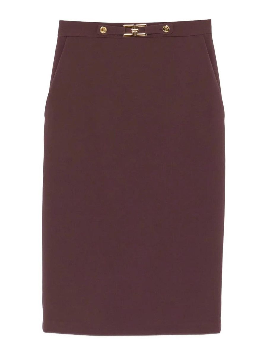 Elisabetta Franchi Jupe Midi - Rouge