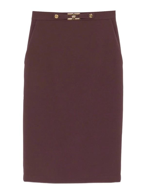 Elisabetta Franchi Jupe Midi - Rouge