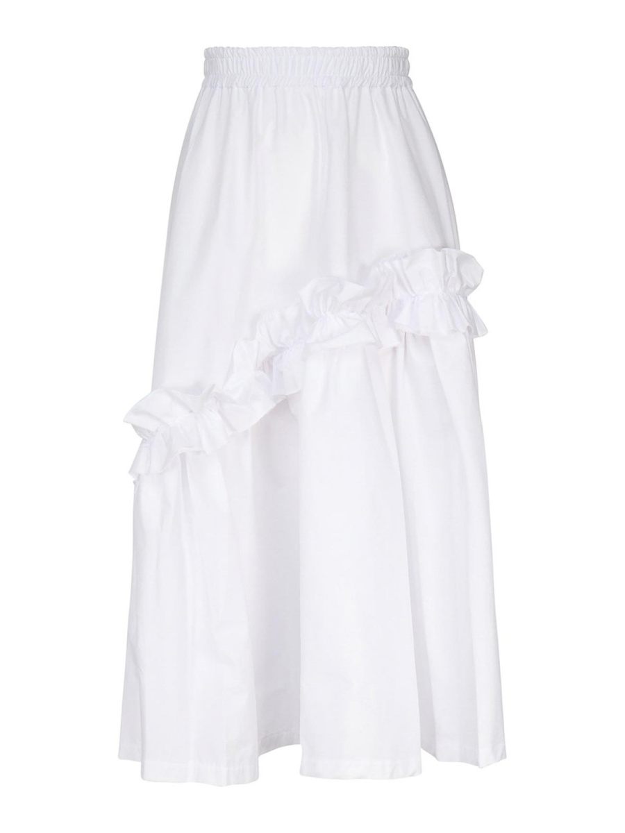 Mariuccia Jupe Midi - Blanc