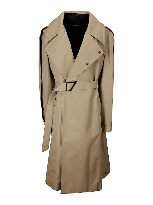 Mugler Manteau Court - Beige