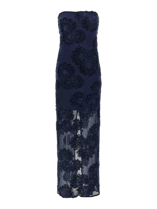 Rotate Birger Christensen Maxi Robe - Bleu