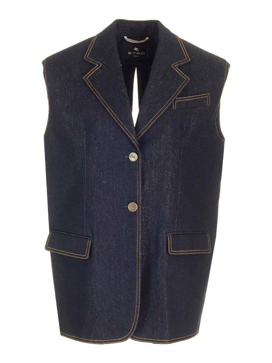 Etro Gilet - Bleu