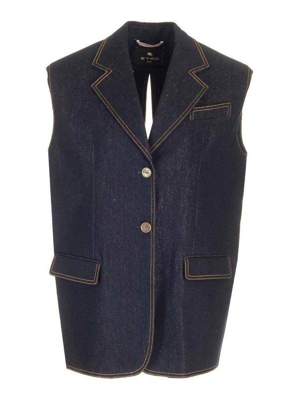 Etro Gilet - Bleu