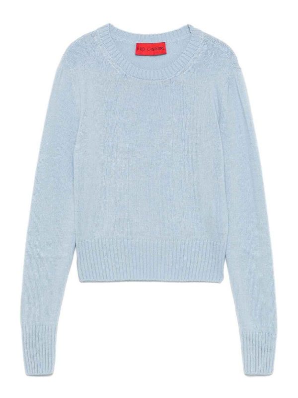 Wild Cashmere Pull Col Rond - Bleu Clair