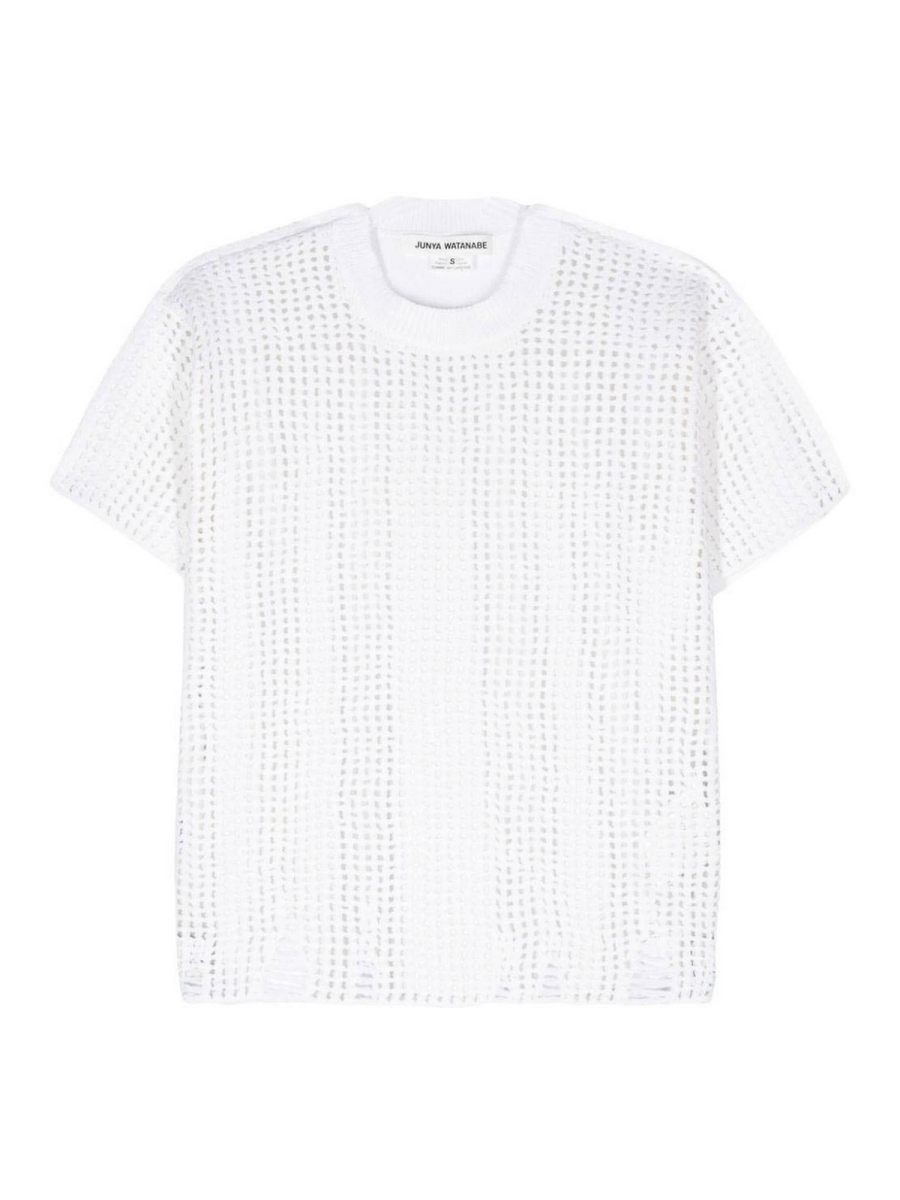 Junya Watanabe Pull Col Rond - Blanc