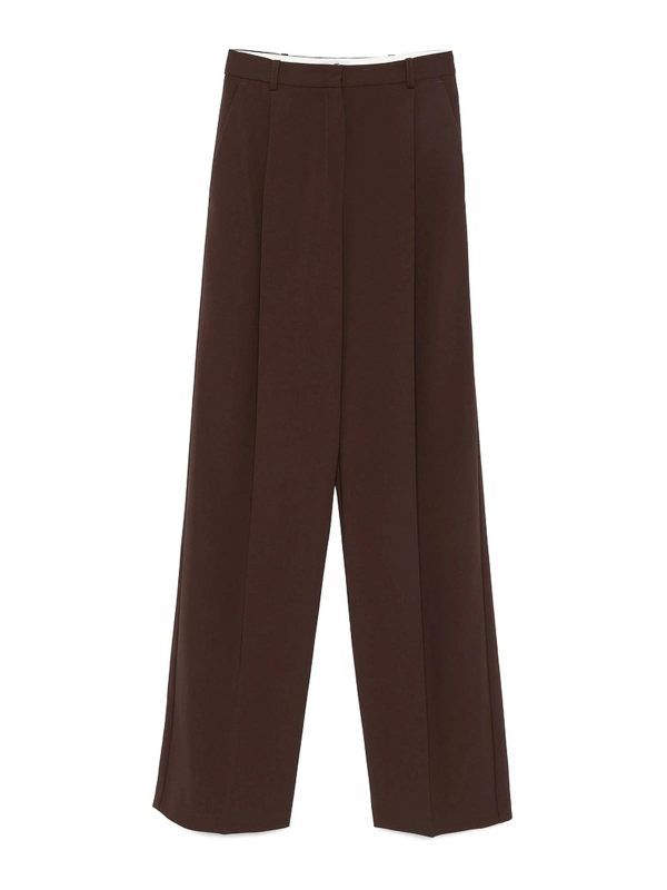 Elisabetta Franchi Pantalons Décontractés - Marron