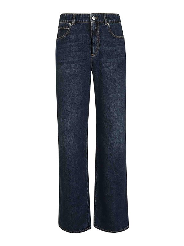 Alexander Mcqueen Jean Droit - Bleu