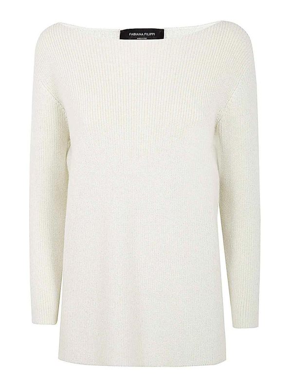 Fabiana Filippi Pull Col Rond - Blanc