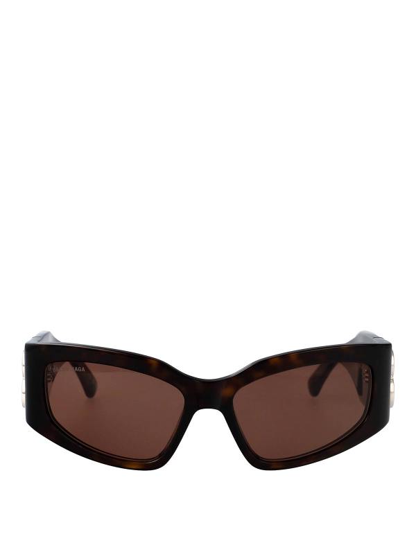 Balenciaga Lunettes De Soleil - Marron