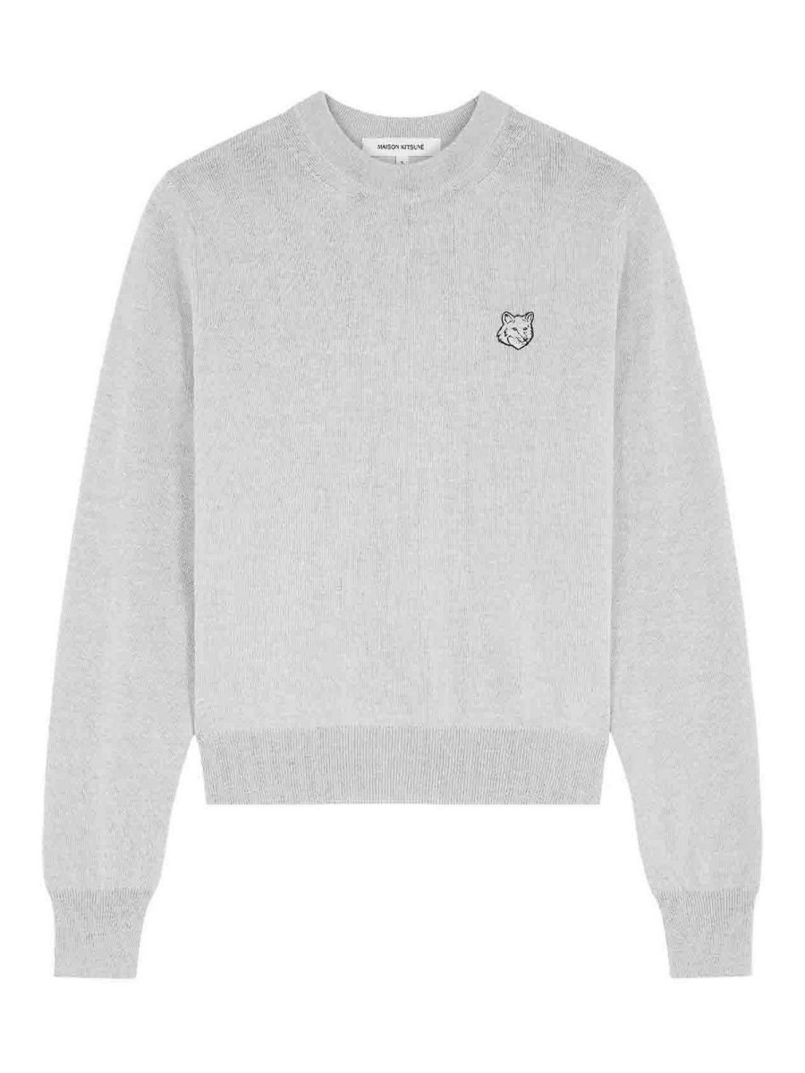 Maison Kitsuné Pull Col Rond - Gris