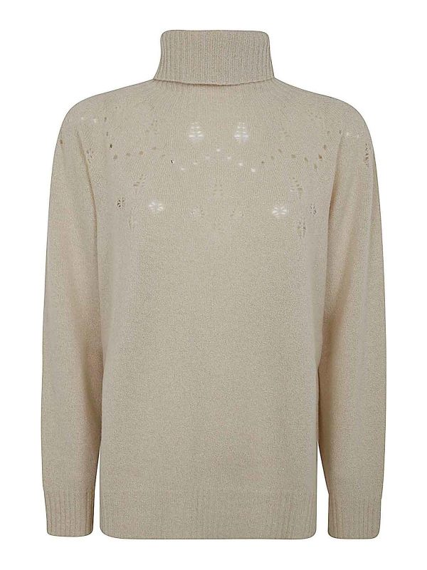 Twinset Pull Col Rond - Blanc