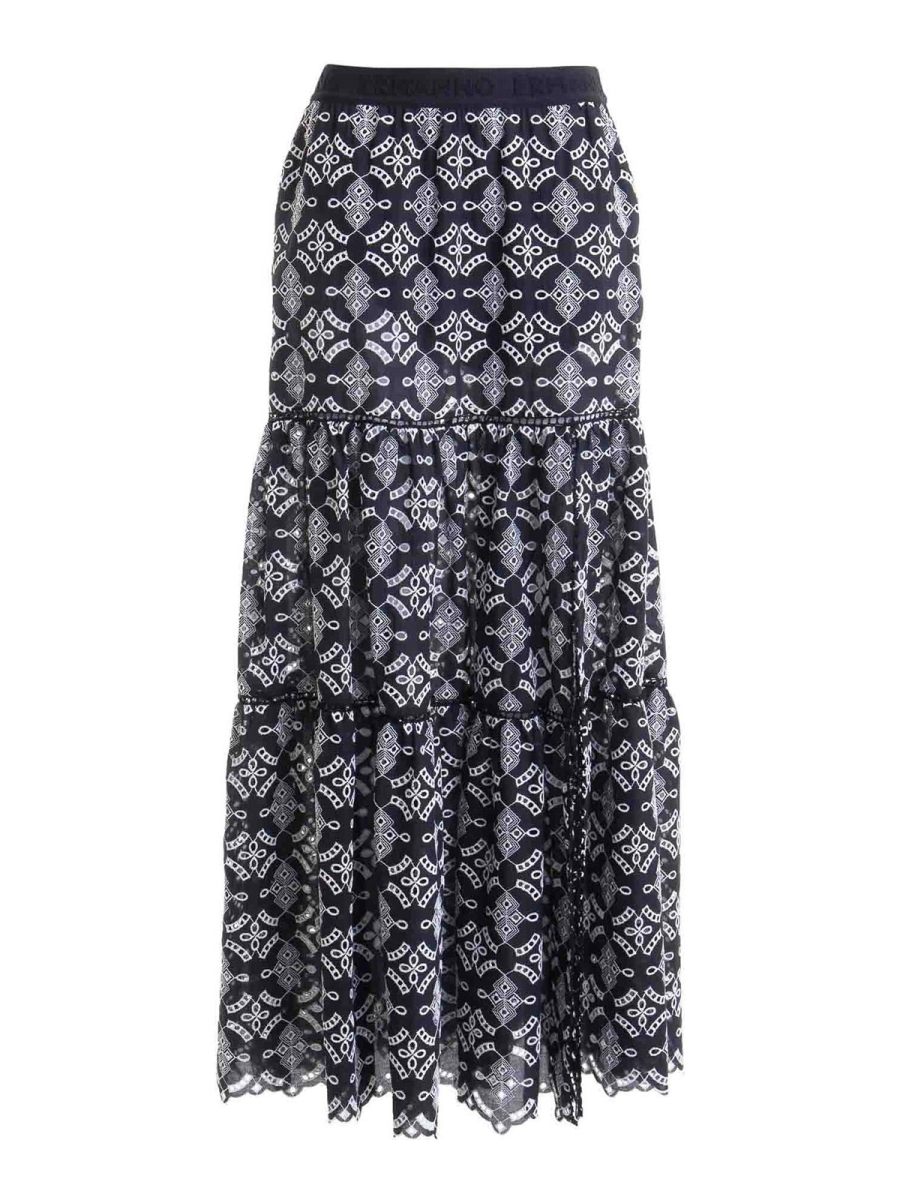 Ermanno Scervino Jupe Longue - Noir