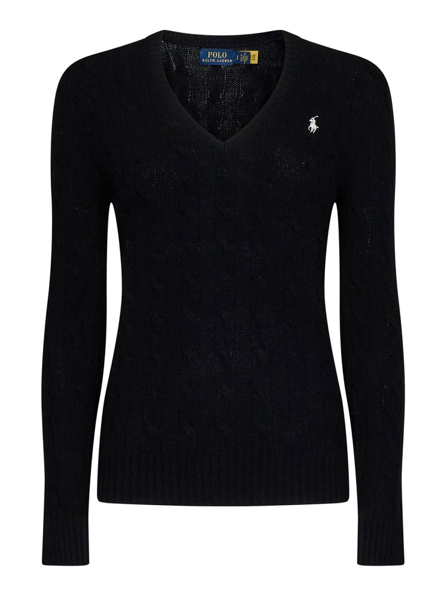Polo Ralph Lauren Pull À Col V - Noir