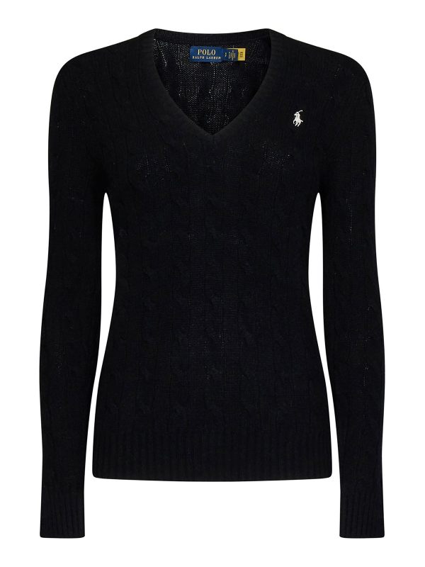 Polo Ralph Lauren Pull À Col V - Noir