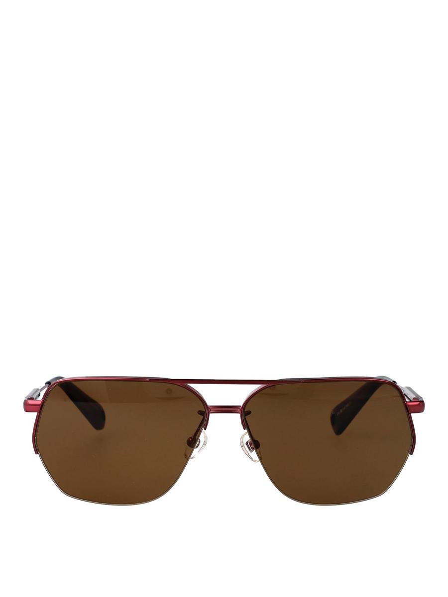 Jacquemus Lunettes De Soleil - Rouge Brun