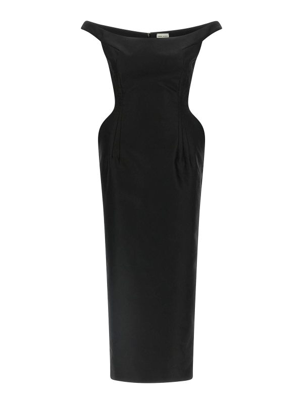 Magda Butrym Robe Au Genou - Noir