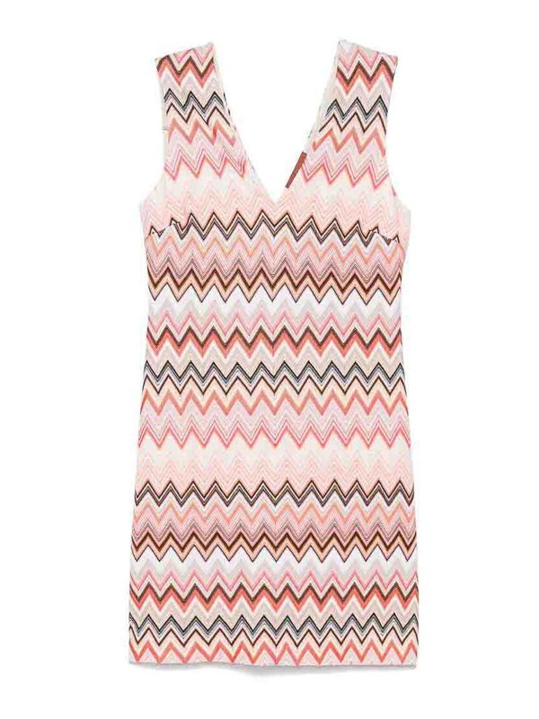 Missoni Robe Au Genou - Orange