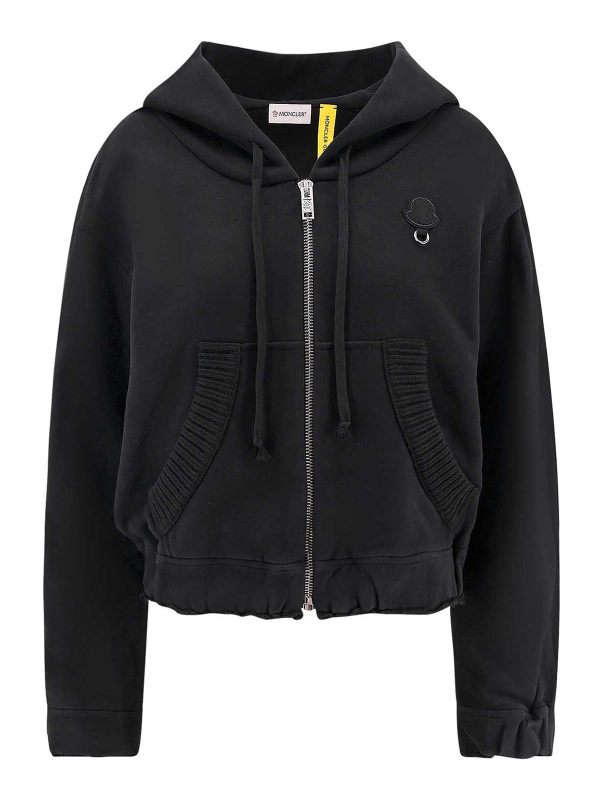 Moncler Pull Col Bateau - Noir