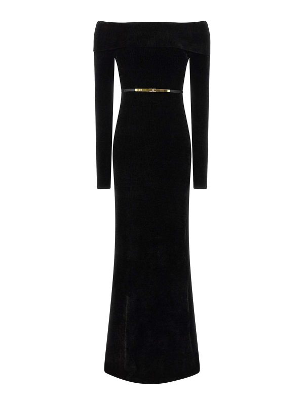 Elisabetta Franchi Robe Au Genou - Noir
