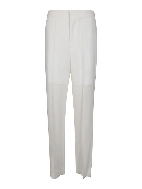 Victoria Beckham Pantalons Décontractés - Blanc