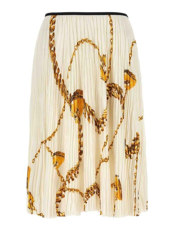 Burberry Jupe Midi - Multicolore