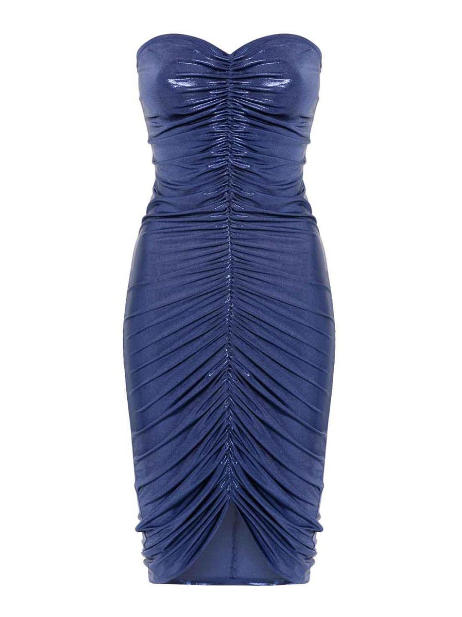 Norma Kamali Robe Au Genou - Bleu
