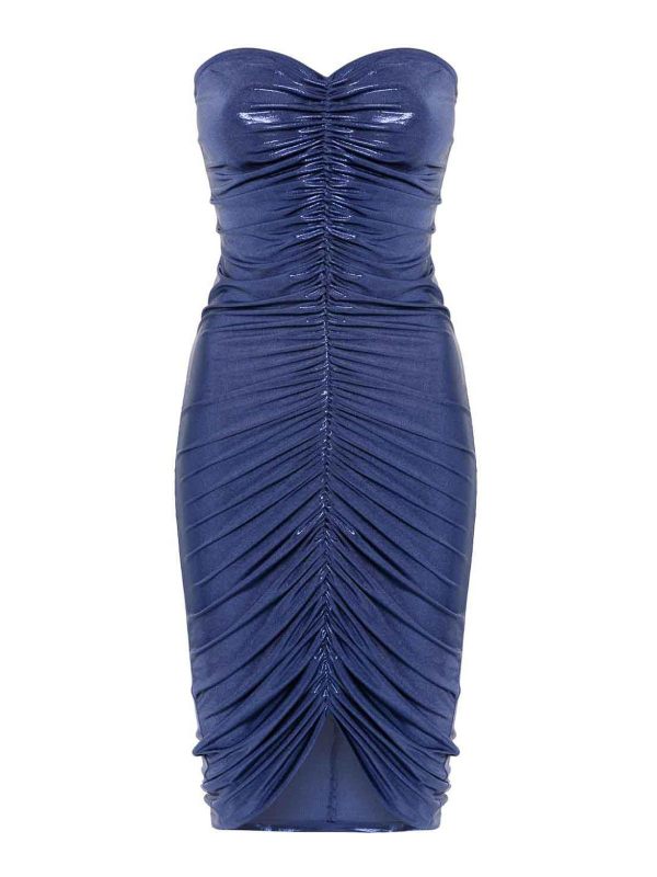 Norma Kamali Robe Au Genou - Bleu