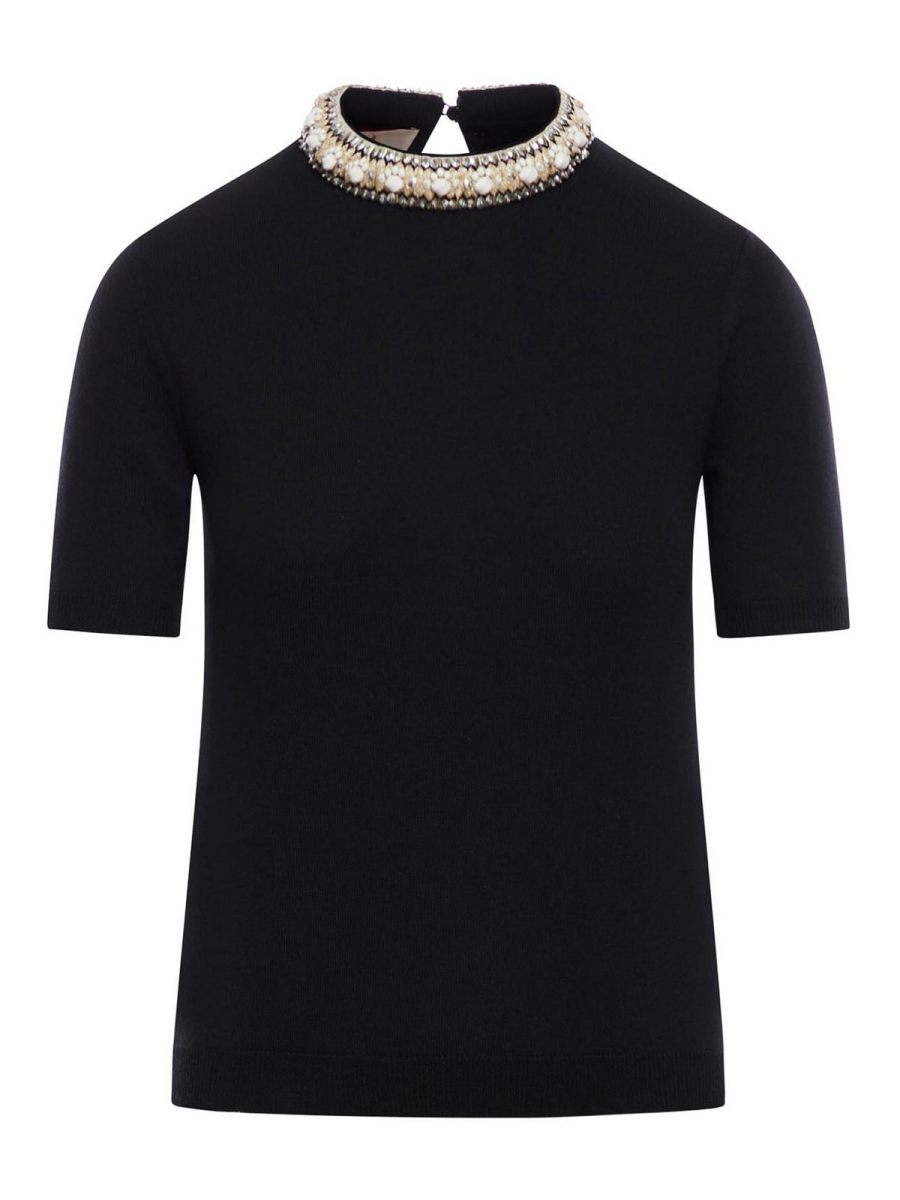 Valentino Garavani Pull Col Rond - Noir