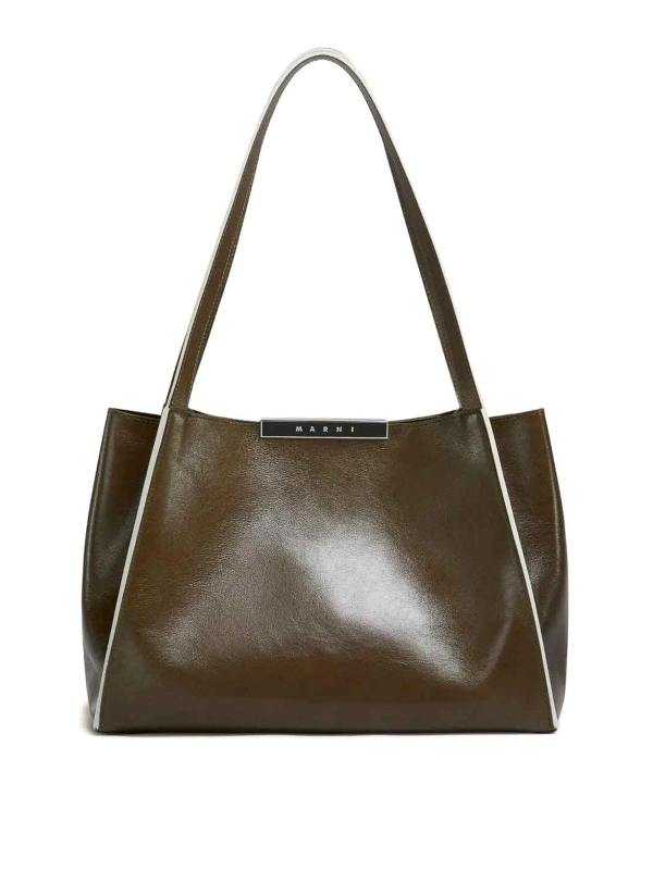 Marni Sac Bandoulière - Marron Foncé