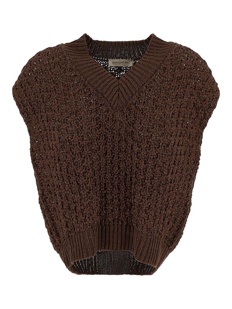 Gentryportofino Pull Col Rond - Marron