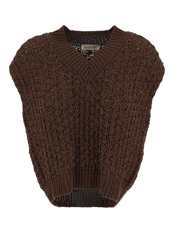 Gentryportofino Pull Col Rond - Marron