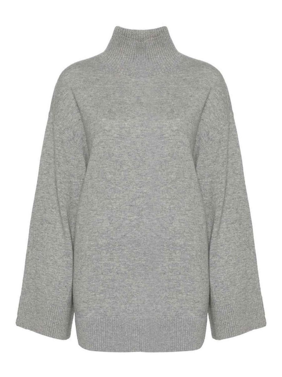 Elisabetta Franchi Pull Col Rond - Gris