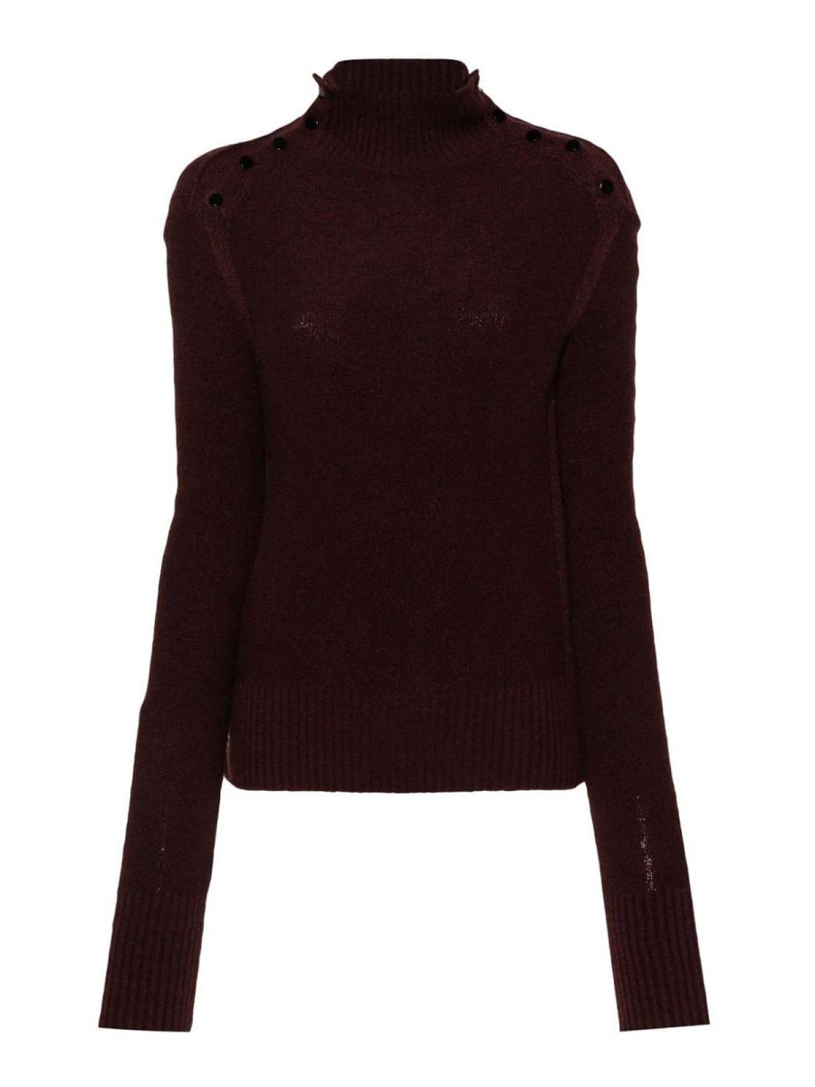 Philosophy di Lorenzo Serafini Pull Col Rond - Marron