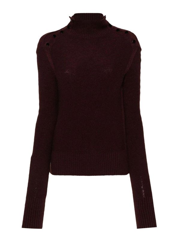 Philosophy di Lorenzo Serafini Pull Col Rond - Marron