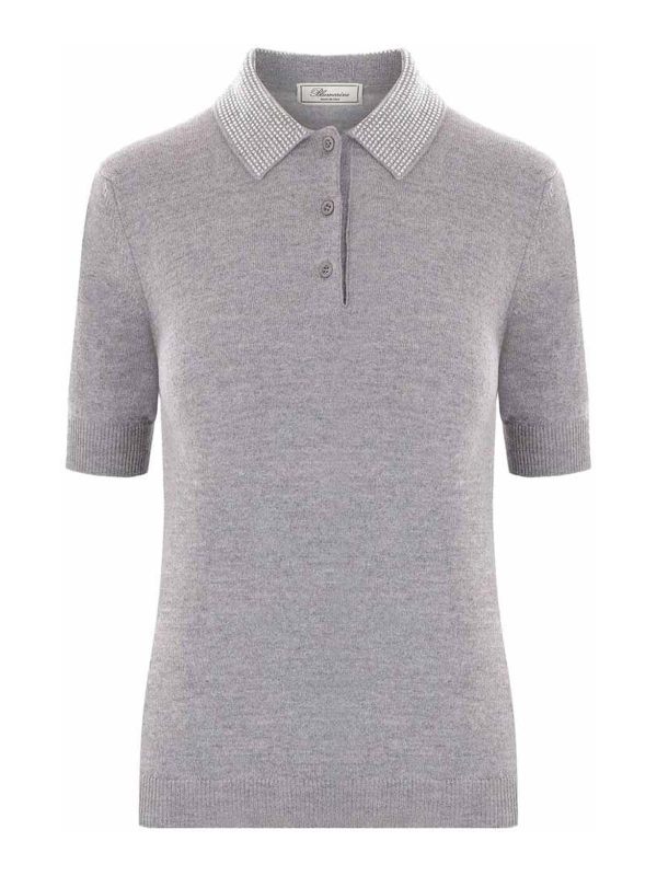 Blumarine Pull Col Rond - Gris