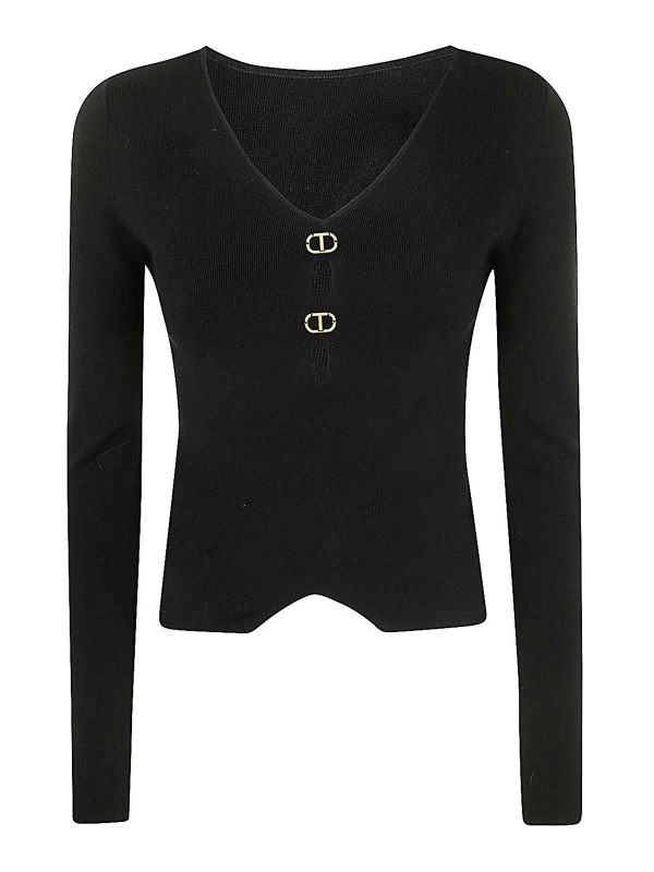 Twinset Pull Col Rond - Noir