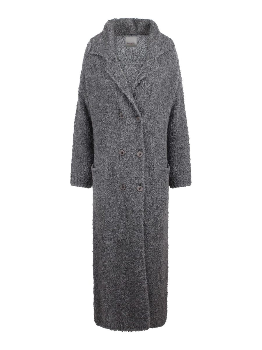Ermanno Firenze Manteau Court - Gris