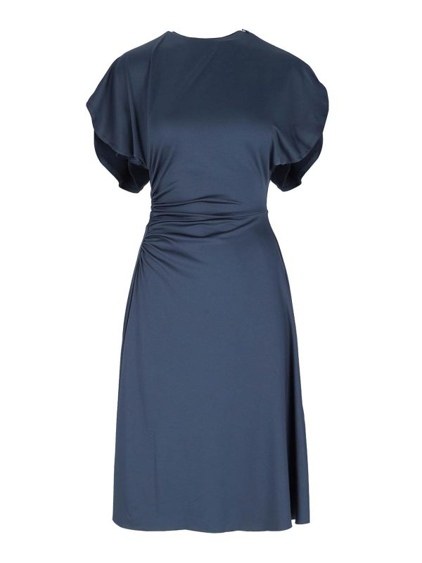 Victoria Beckham Robe Au Genou - Bleu