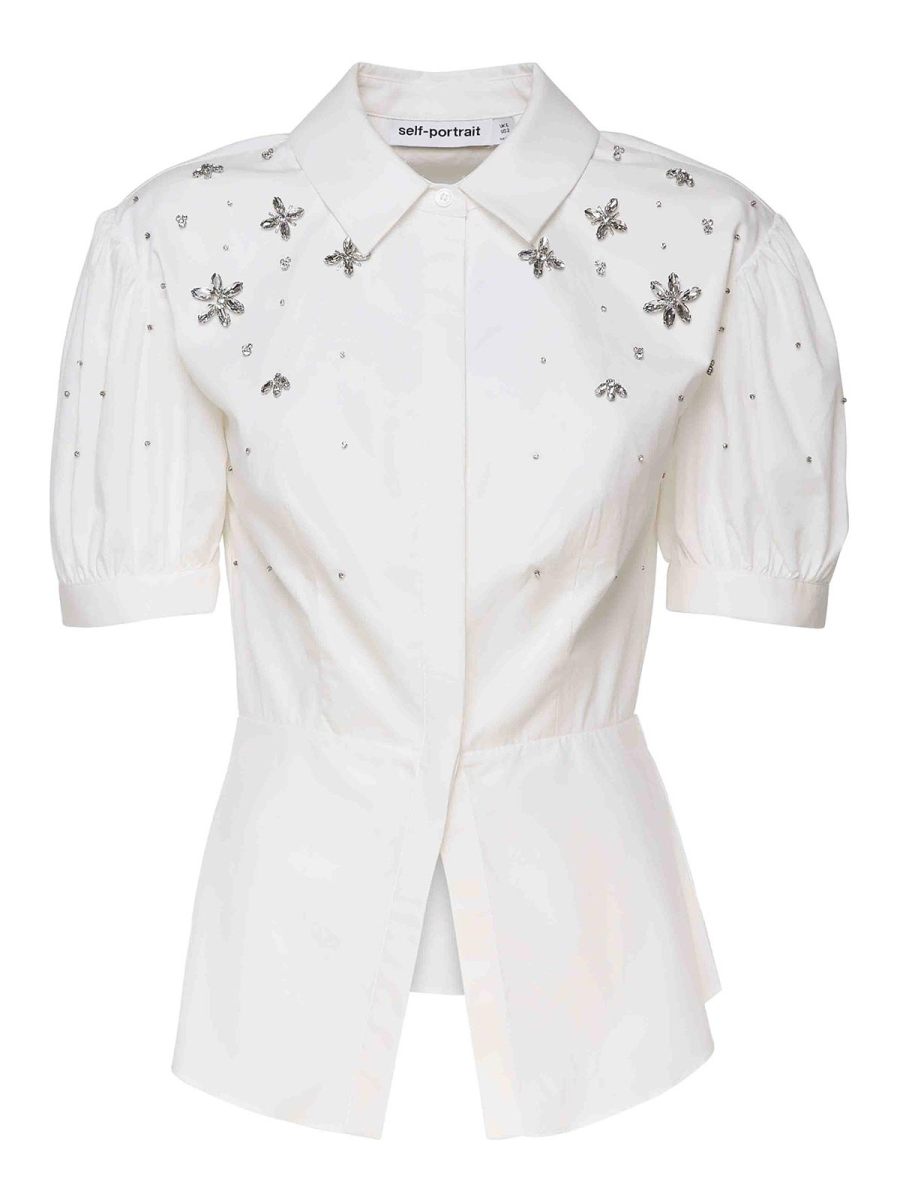 Self Portrait Chemise - Blanc