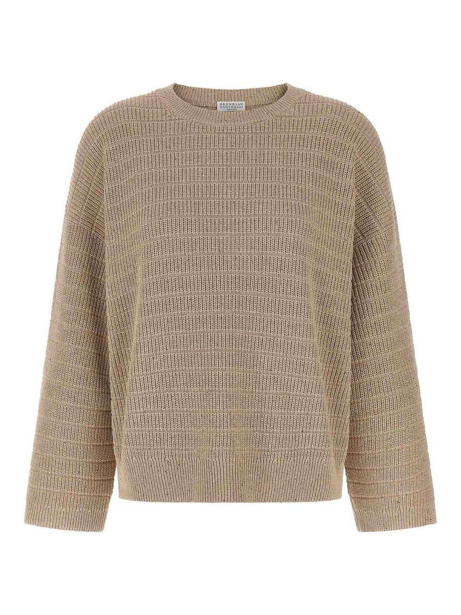 Brunello Cucinelli Pull Col Rond - Beige