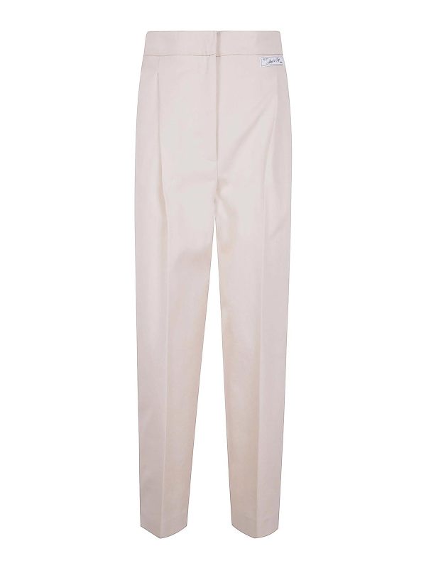 Erika Cavallini Pantalons Décontractés - Blanc