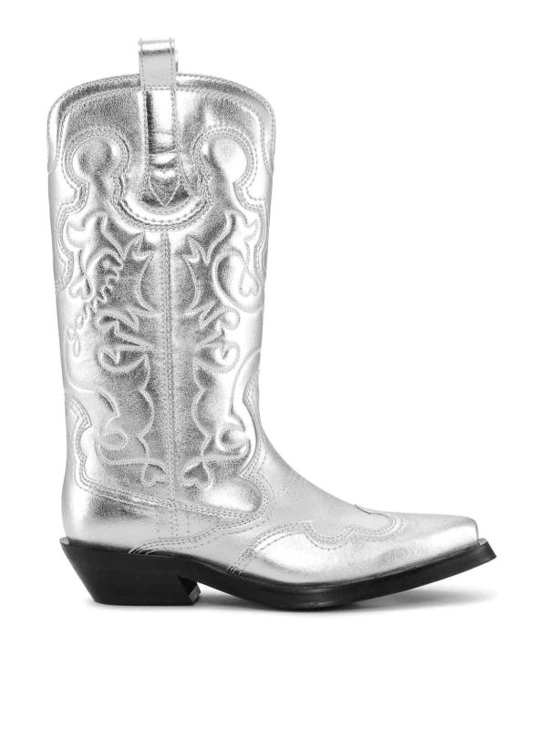 Ganni Bottes - Argent