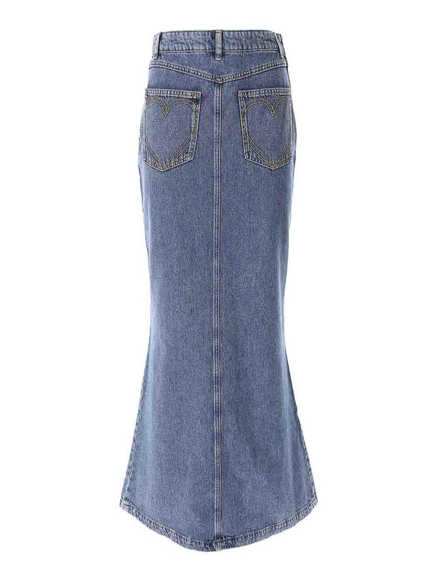 Moschino Jeans Jupe Midi - Bleu