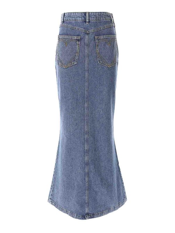 Moschino Jeans Jupe Midi - Bleu